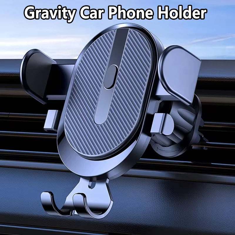 Car Phone Holder Gravity Car Air Vent Hook Clip Mount Smartphone GPS Car Stand Bracket Support in Car For iPhone Samsung Huawei