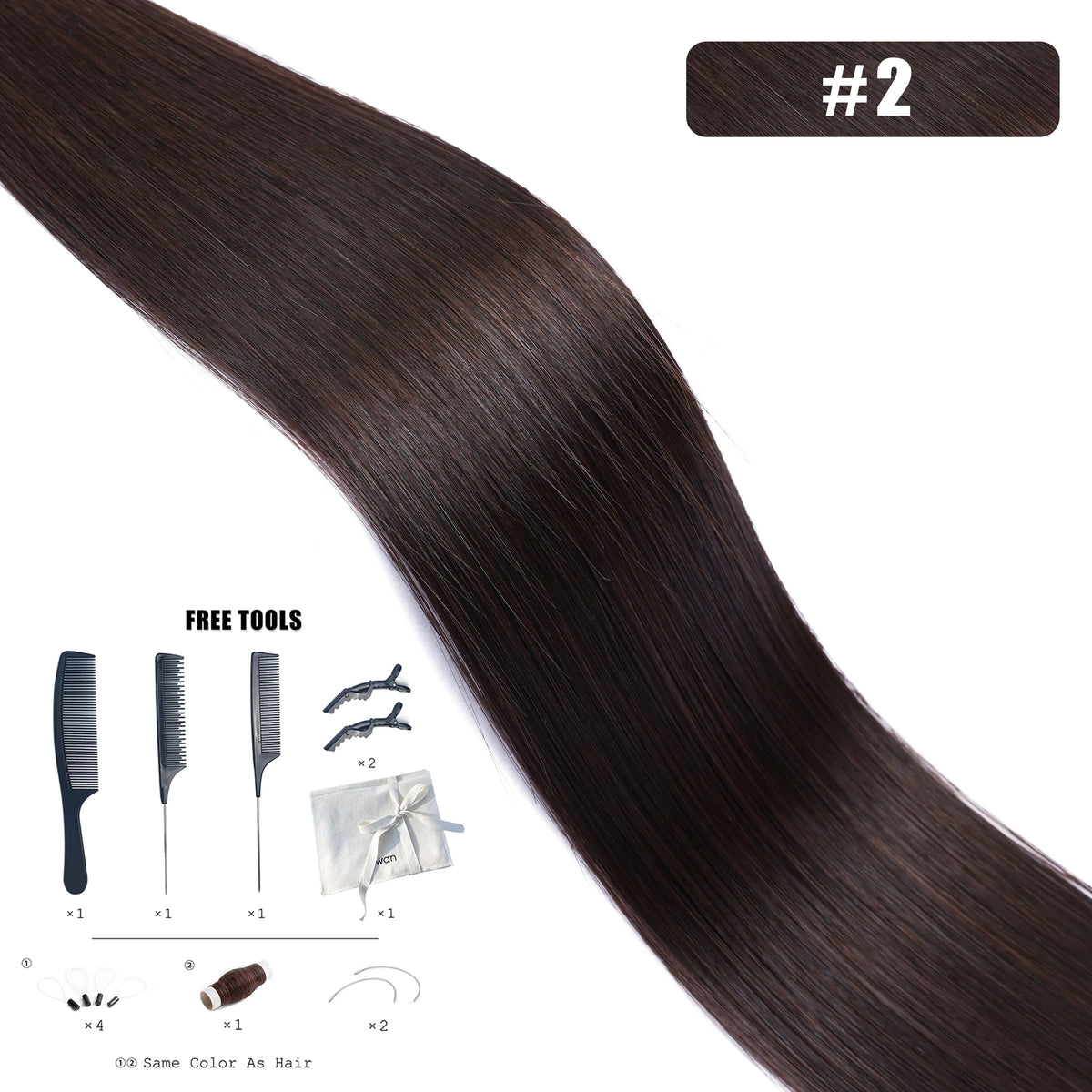 Genius Weft Human Hair Extensions 50G Remy Human Hair Invisible Brazilian Hair Extensions Hair Bundles