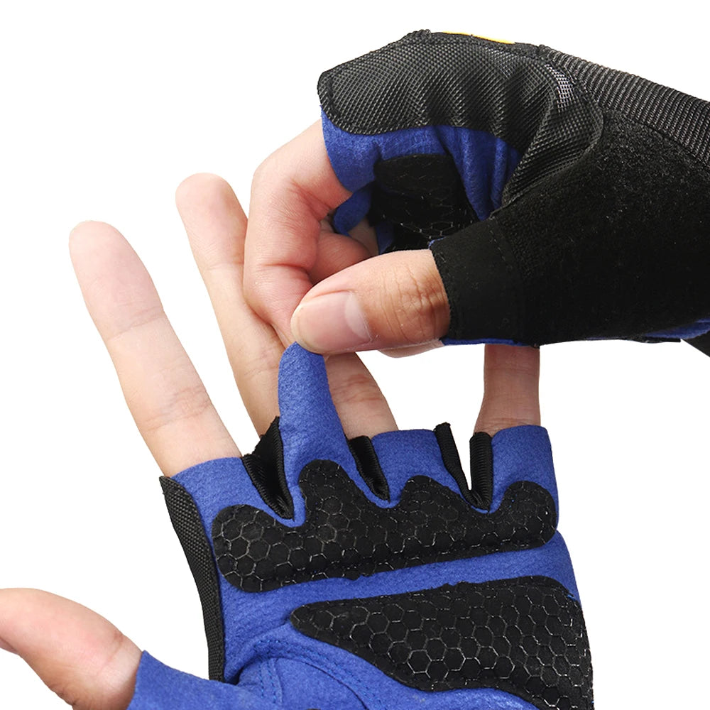 1Pair Workout Gloves with Wrist Support & Full Palm Protection, Multi-Sport Gym Gear for Crossfit/Bodybuilding/Hanging