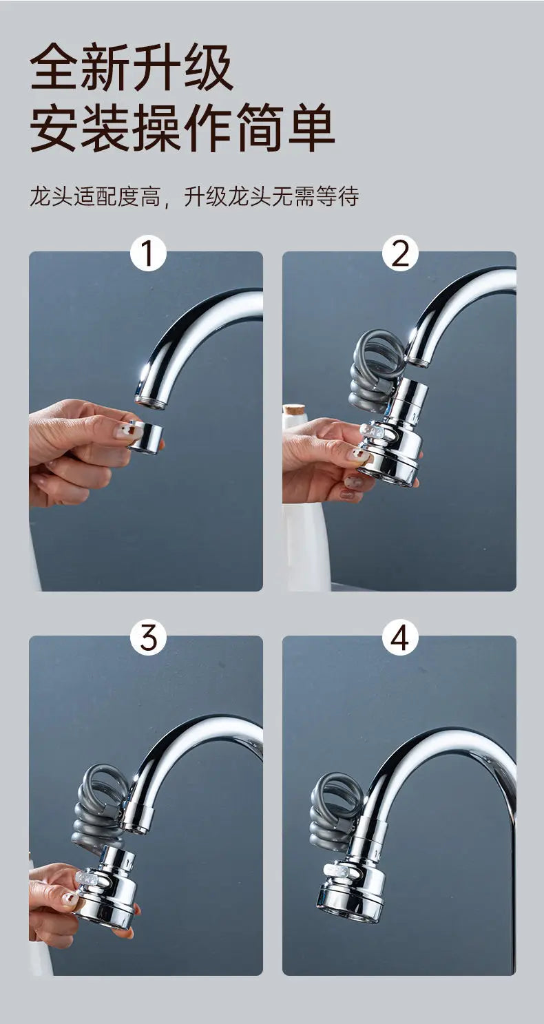 New 3 Modes Sink Faucet 360 Degree Rotation Filter Extension Tube Shower Water Saving Tap Universal Kitchen Gadgets Accessories