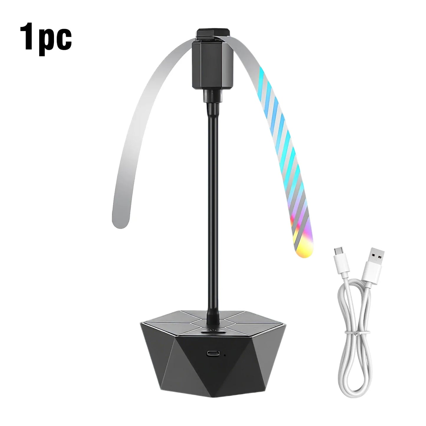 Rechargeable Fly Fan for Tables - Holographic Blades Keep Flies Away Indoors/Outdoors, Ideal for Picnic, Party & BBQ