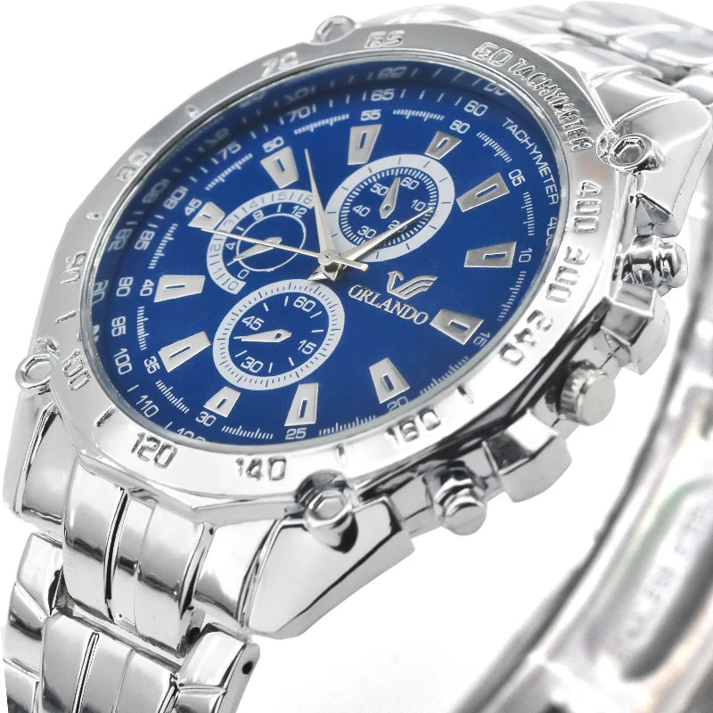 Fashion Stainless Steel Men's Watch Hodinky Top Brand Luxury Sports Clock Ceasuri Drop Shipping Relogio Masculino Large Dial