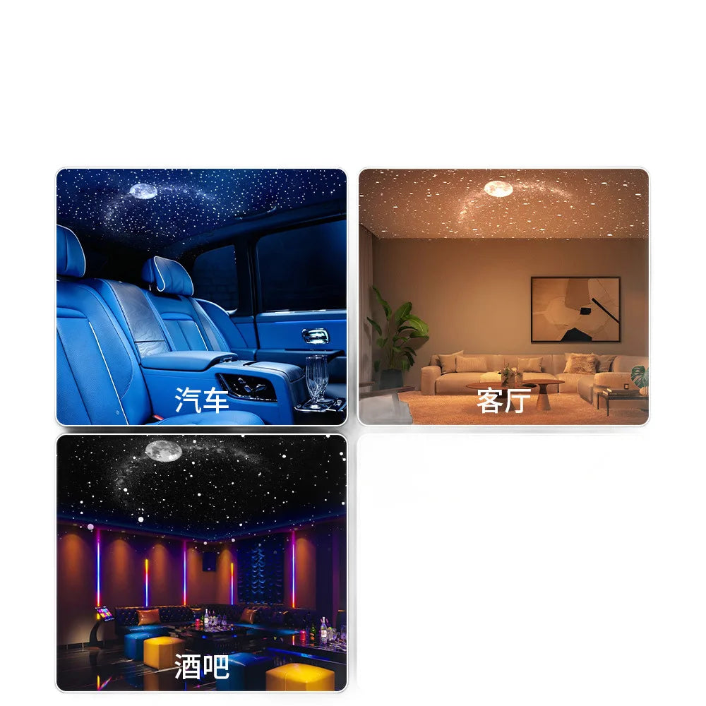 USB Starry Sky Projector Light, Adjustable-Angle Car Ambient Light,Decorative Light for Bedrooms, Living Rooms,and Car Interiors