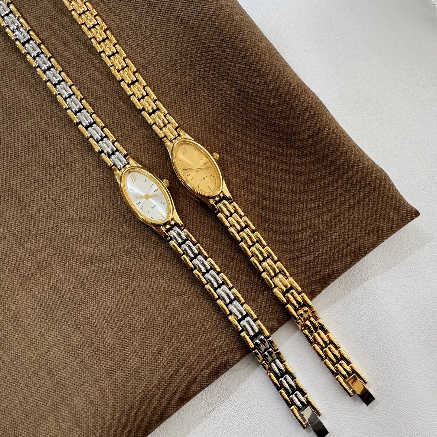 2025 new vintage style waterproof  artistic quartz light luxury  women's watch steel