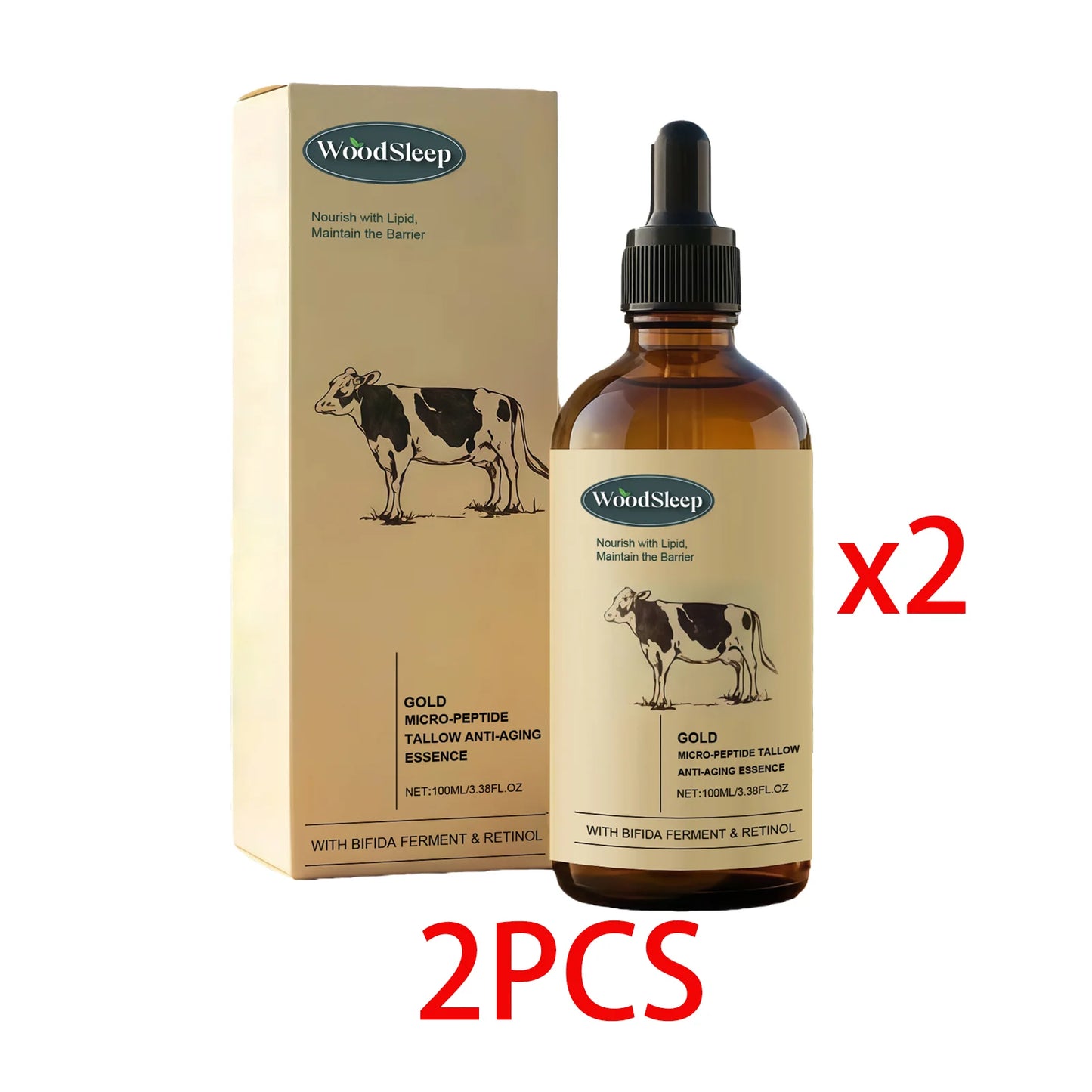 Beef Tallow Nourishing Serum Moisturizing Skin Soothing Glowing Soft Rejuvenation Hydrating Face Serum Anti Wrinkle Daily Care
