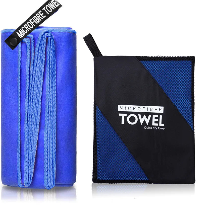 Microfiber Quick Dry Gym Towel Silver ION OdorFree Absorbent Fiber Fast Drying Workout Gear for Body Sweat Working Out