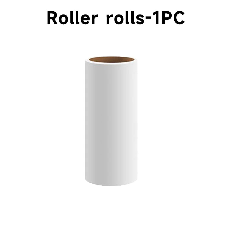 Portable Tearable Roll Paper Sticky Roller Dust Wiper Lint Roller Remover Brush Pet Hair Clothes Carpet Bed Cleaning Accessories
