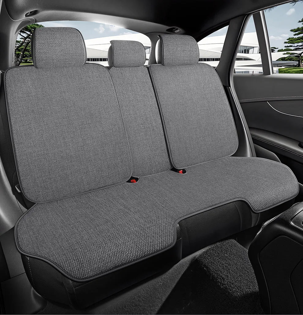 All Season Linen Universal Car Seat Cover Breathable Flax Anti-Slip Cover Car Seats Protection SUV Sedan Seat Cushion