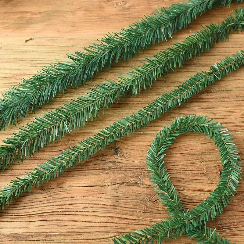5.5M Christmas Decoration Garland Christmas Tree Ornaments Green Cane Party Supplies Home Decor