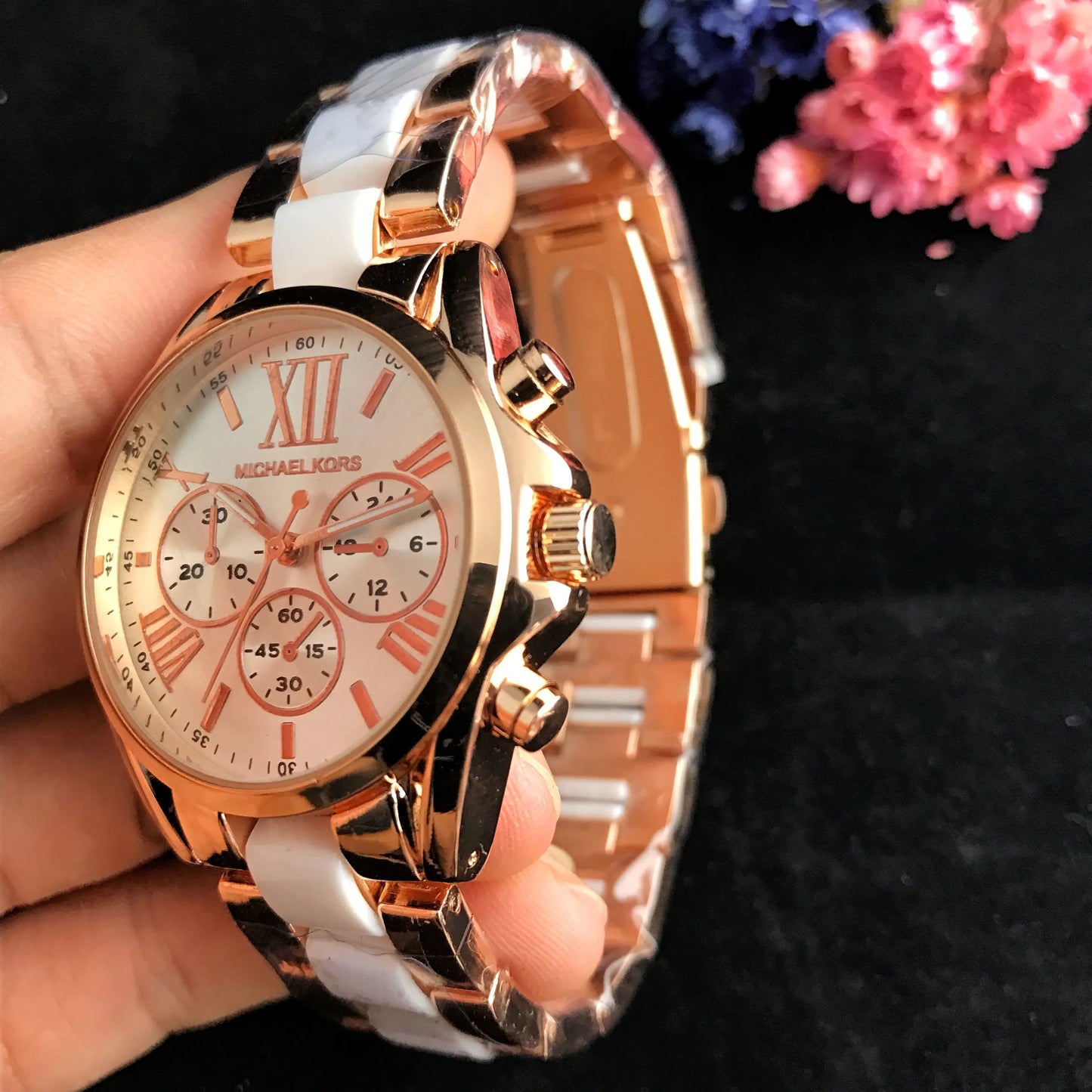 Michael Kors Ladies Fashion Watch Business Style Alloy Quartz Watch Luxury Design Multifunctional Chronograph Elegant Gift Women