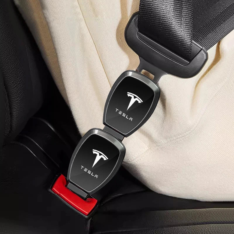 1/2PCS Car safety seat belt buckle clip car accessories For Tesla model 3 model X Y style Roadster Car styling
