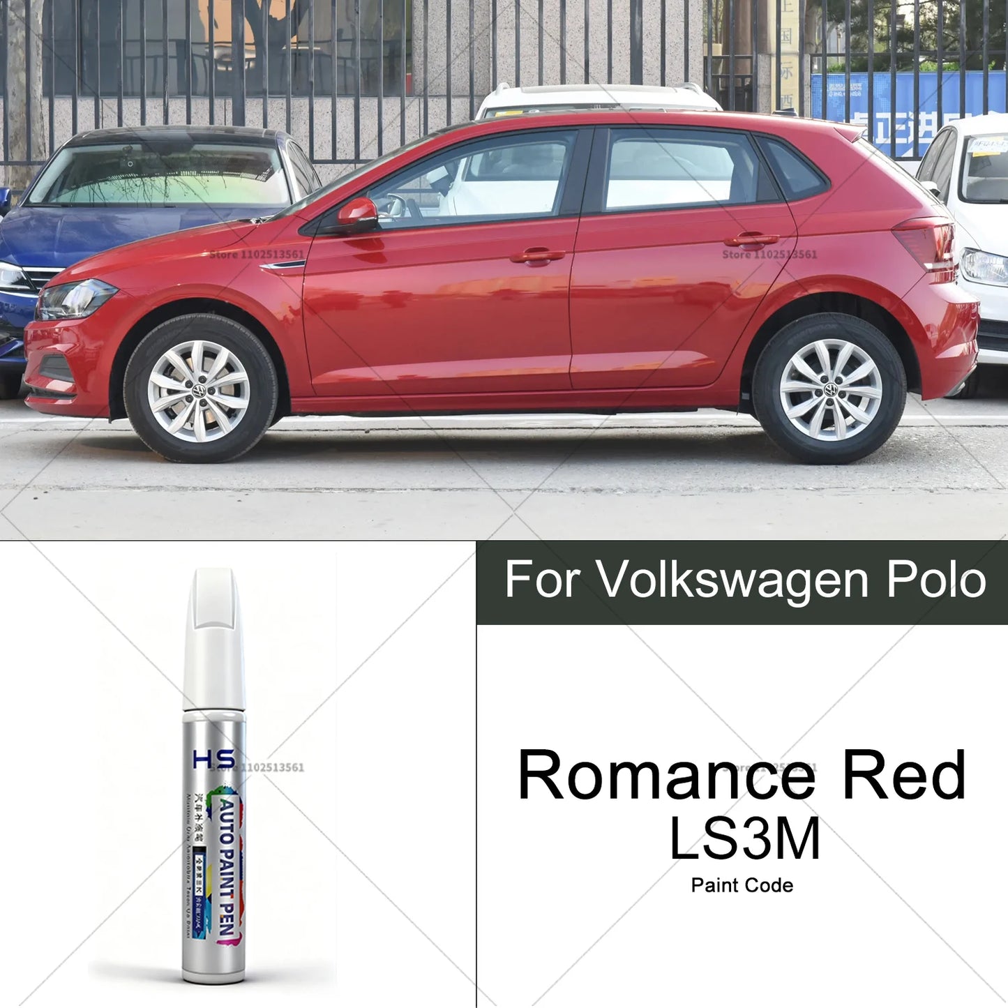 Car Paint Repair Pen For Volkswagen Polo Touch Up Scratch Remover DIY Auto Accessories Orange White LC9A Red LS3M Silver A7W