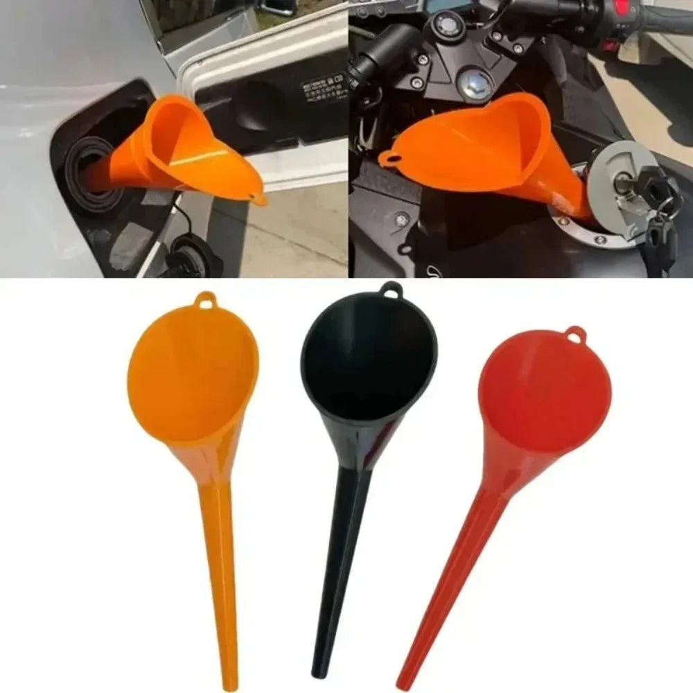 Car Refueling Longer Funnel Anti-splash Plastic Auto Long Mouth Oil Funnels Engine Funnel Motorcycle Refueling Car Accessories