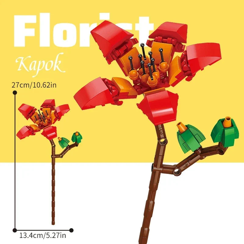 DIY Flower Building Block Bouquet