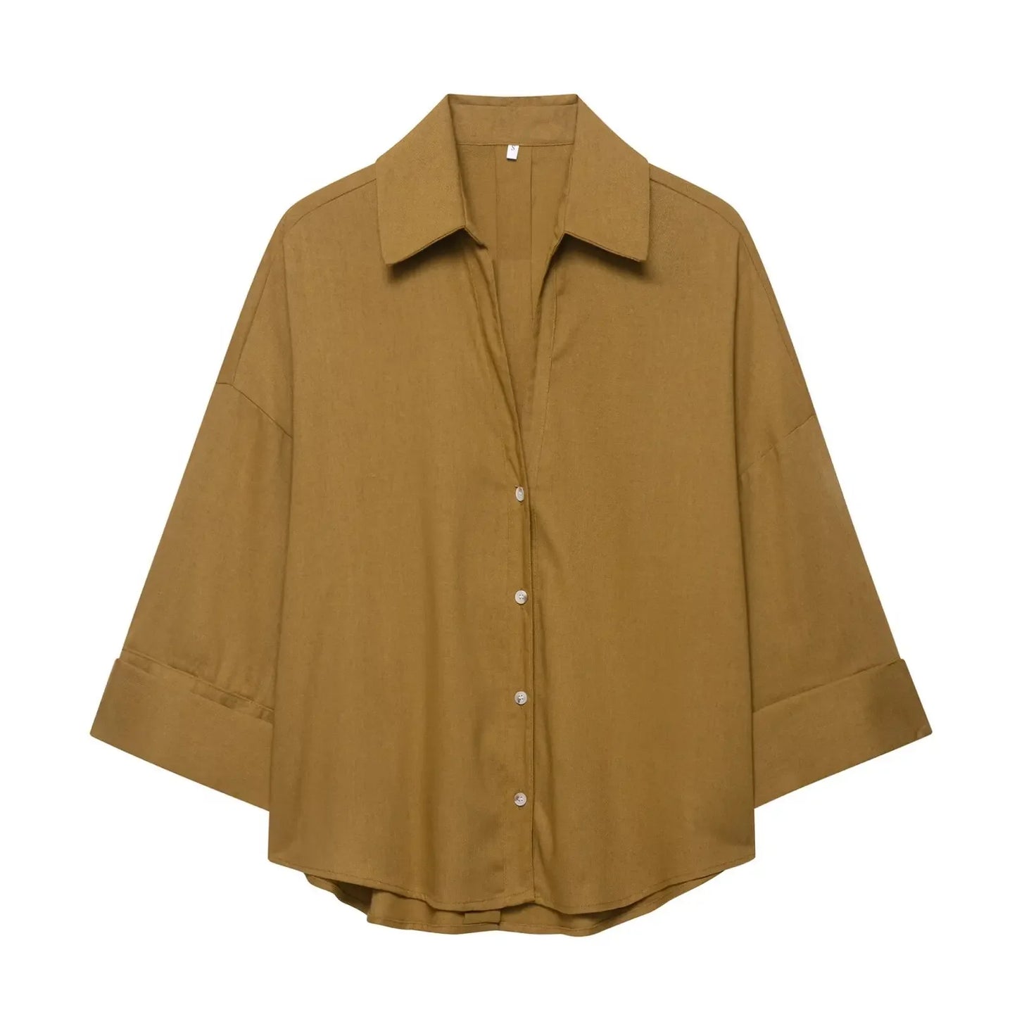 Spring Autumn Simple Linen Blend Long Sleeve Casual Shirt Summer Lapel Single Breasted Loose Chic Shirts Fashion Blouses Women