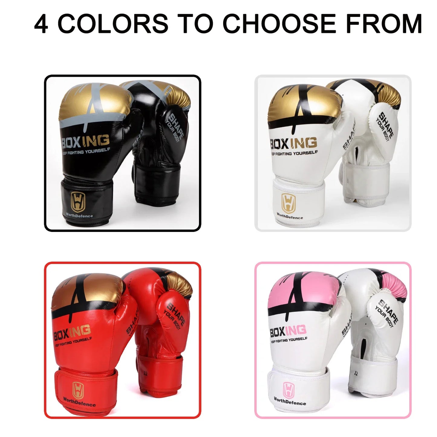 WOSWEIR-Unisex Adult Youth Boxing Gloves for Fitness Taekwondo Sanda Combat Training-Children's to Men's Size Options Available