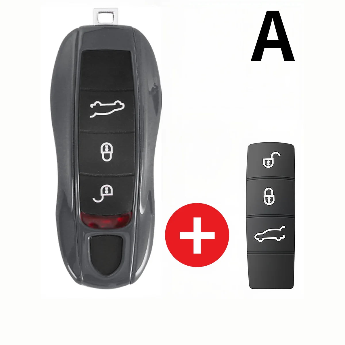 For Porsche Panamera Carrera Macan Boxster Cayman Cayenne Taycan 911 970 981 991 Car Smart Remote Key Case Fob Covers Set Shell