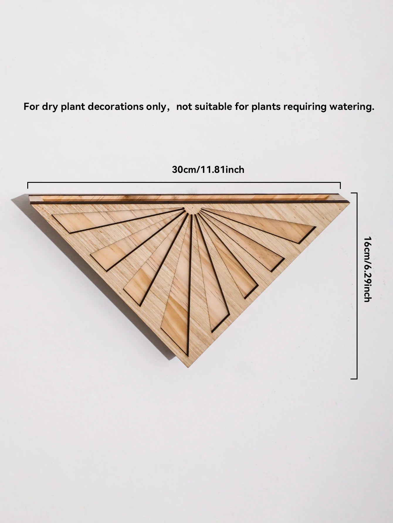 1pc Wooden Triangle Wall Planter Geometric Flower Pot for Succulent Herb Plants Storage Organizer Home Garden Balcony Wall Decor