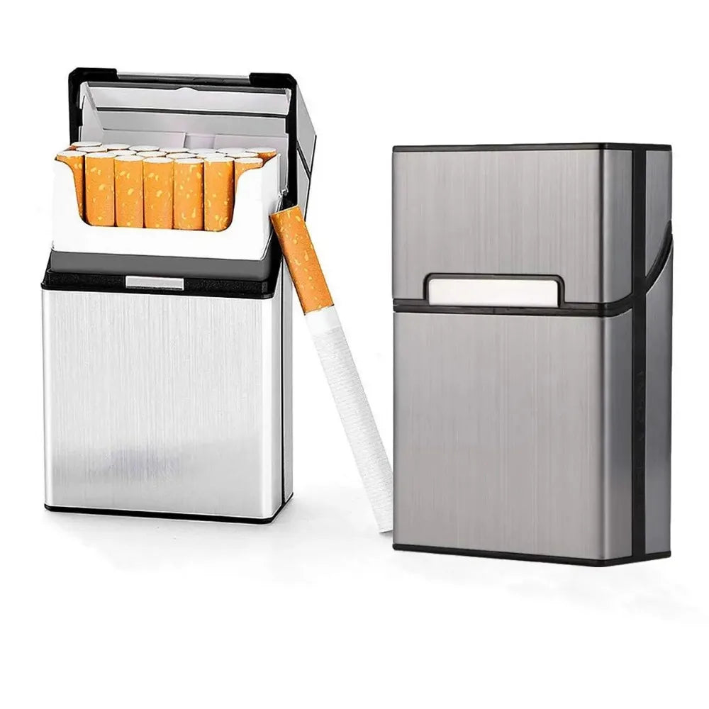 Aluminum Plastic Tobacco Holder Box Portable King Size Regular Cigarette Storage Container Outdoor Daily Smoking Accessories