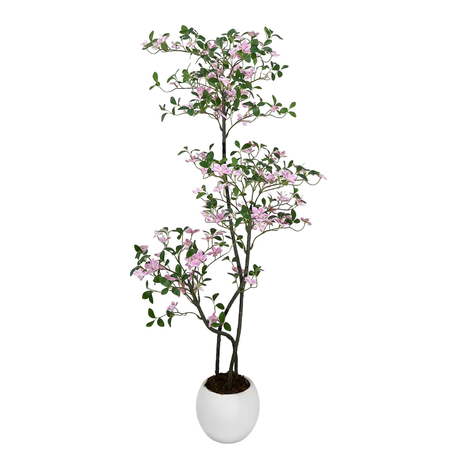 Artificial Jasmine Plant, Tall Faux Jasmine Tree, Realistic Fake Blossoming Tree with Flowers for Indoor Outdoor Garden Porch Home Office