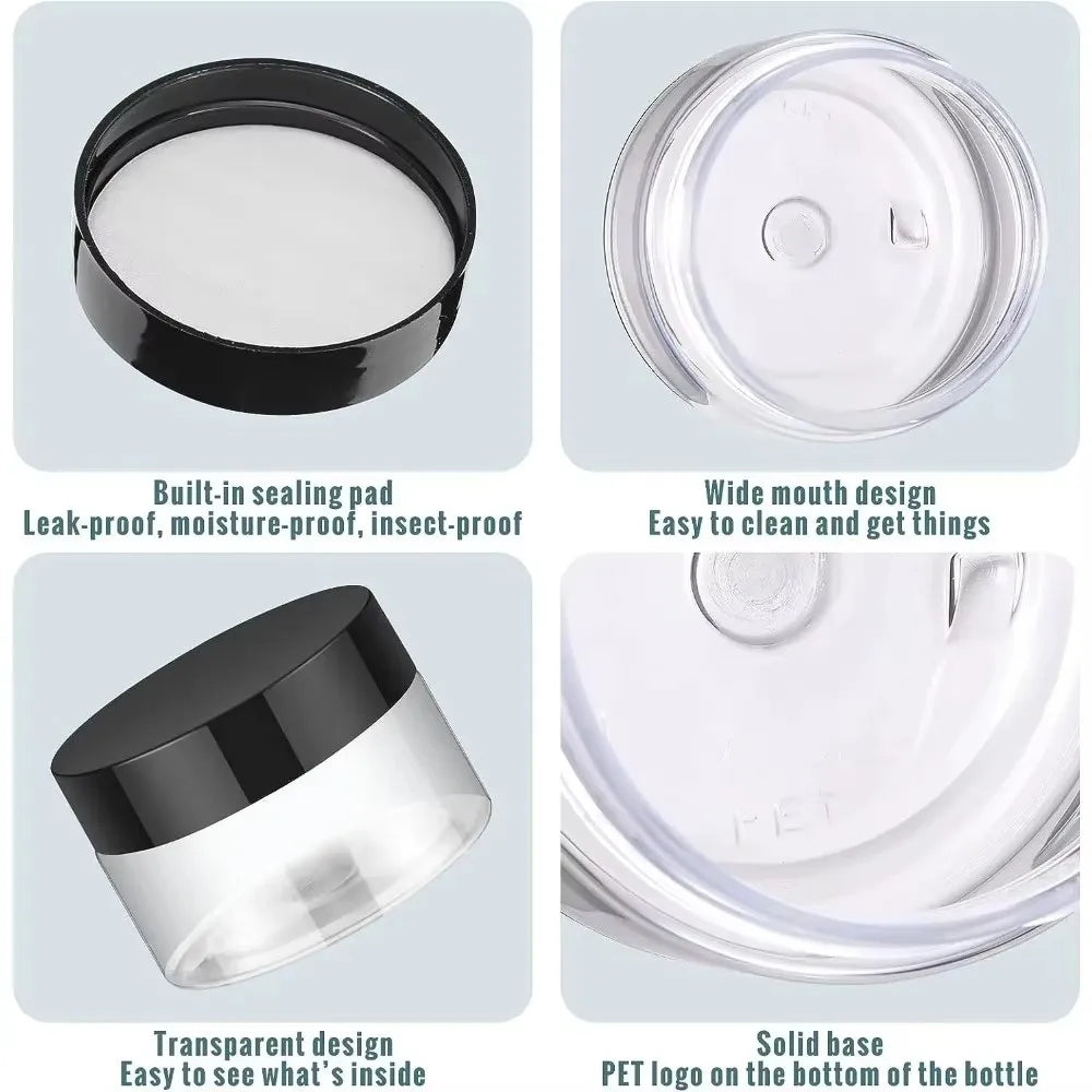 10 Gram 5/10/15/20/30/50Pcs Sample Jars Cosmetic Acrylic Pots Leak Proof Mini Storage Bottle Empty Containers Creams Make-Up