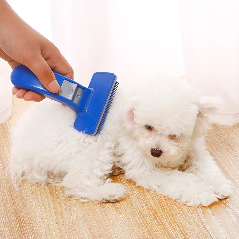 1PC Pet Hair Grooming Comb,automatic Hair Removal Comb, Self-cleaning Hair Grooming Comb, Pet Grooming Tools, Cat Comb, Dog Comb