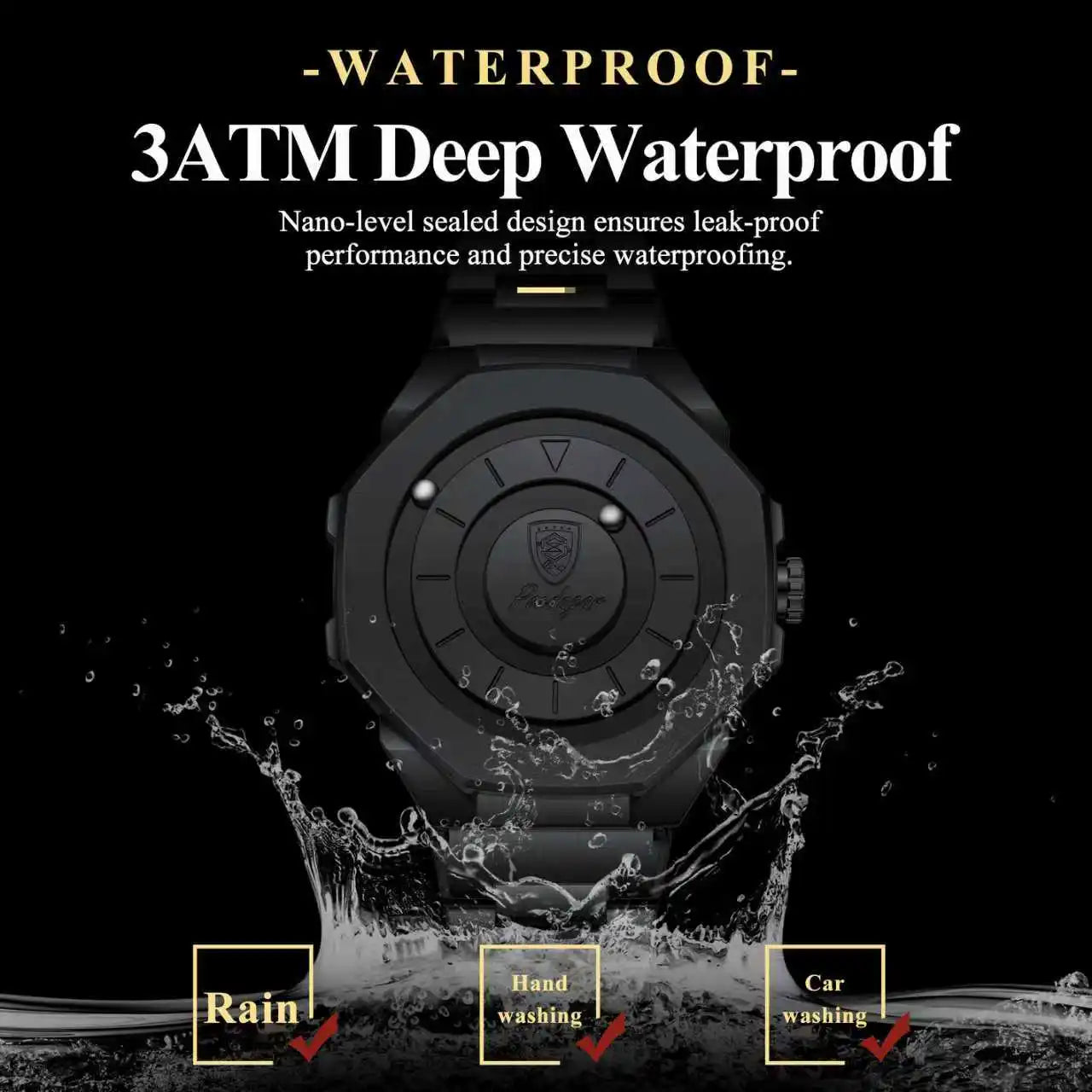 POEDAGAR High Quality Luxury Watch For Men Waterproof Fashion Man Wristwatch Business Stainless Steel Men's Quartz Watches Reloj