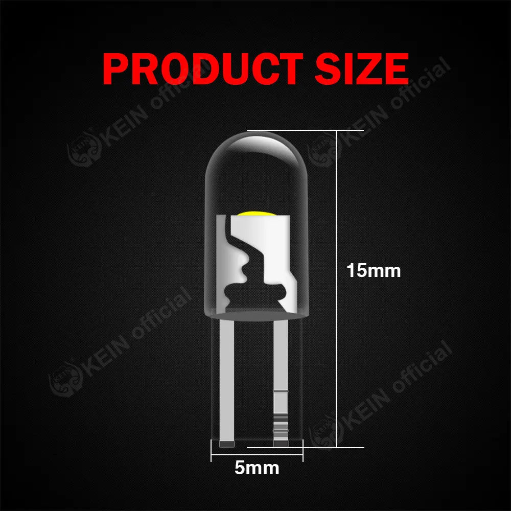 KEIN 10PCS 12V 24V T3 T4.2 T4.7 T5 B8.5D B8.4 B8.4D B8.3 B8.5 T4 509T bX8.4d W3W Led Bulb Instrument Dashboard Car Truck Light