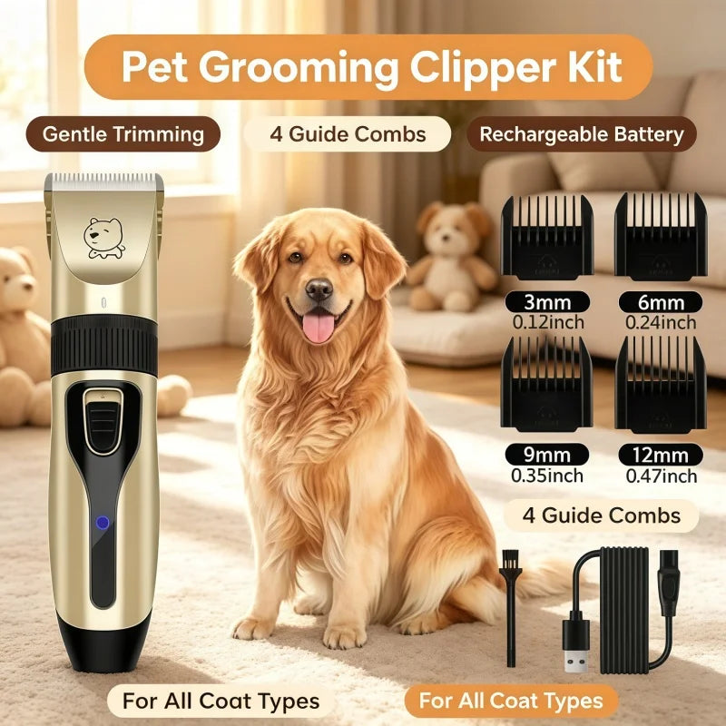 2026 New Dog Professional Hair Clipper Electrical Grooming Trimmer for Pets USB Rechargeable Cat Shaver Animals Haircut Machine