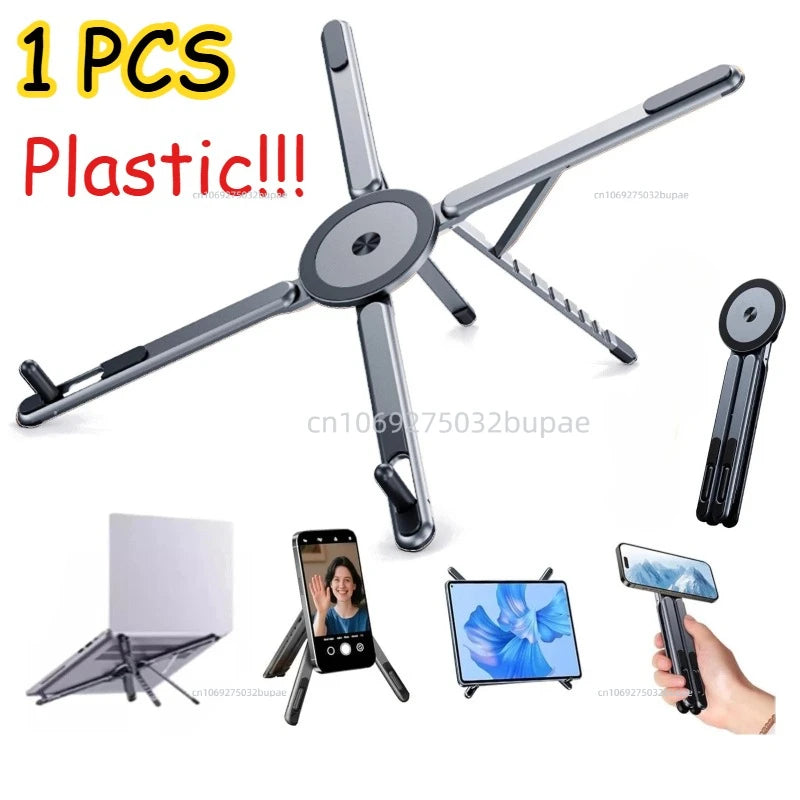 Adjustable Foldable Laptop Stand Holder Cell Phone Portable ABS Plastic Notebook Holder Desktop Riser for MacBook IPad Tablet