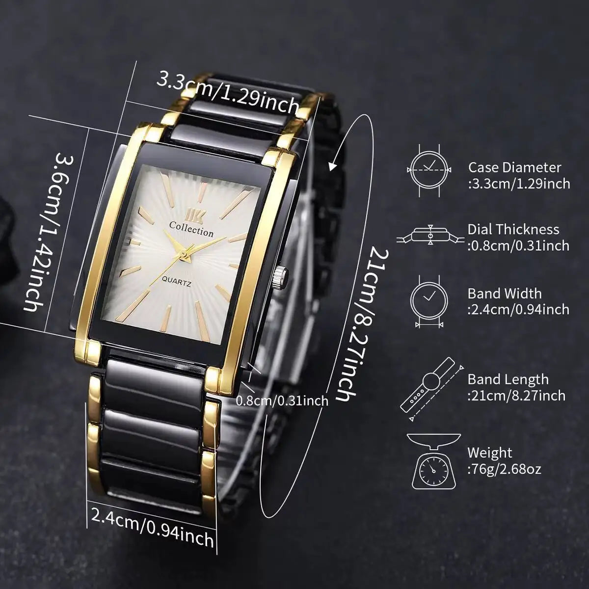 Luxury Men Business Watches Stainless Steel Strap Quartz Wristwatch For Mens Clock Reloj Hombre（Without Box）