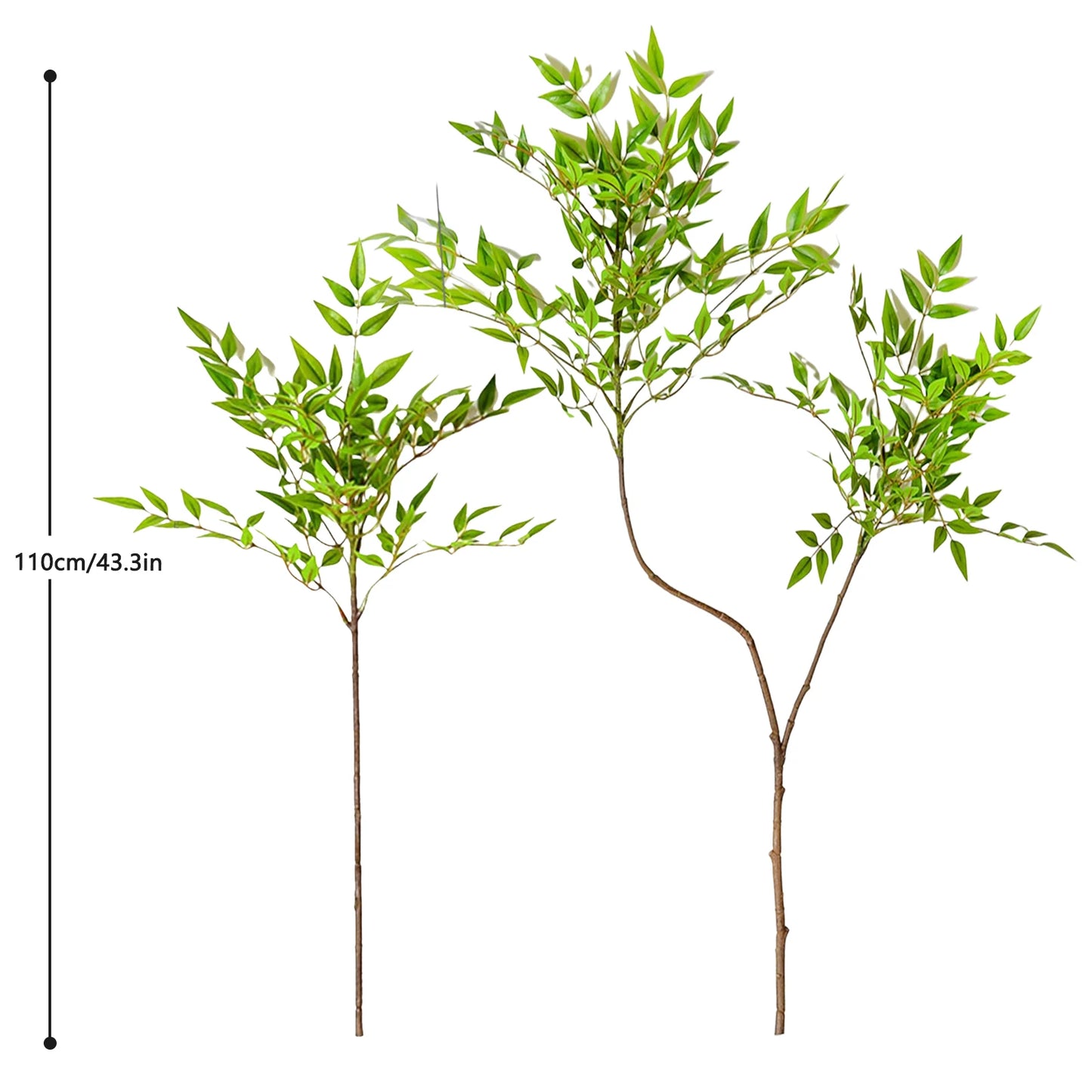 77-135cm (53.1in) Artificial Fiddle Leaf Ficus Fig Plant for Outdoor Courtyard Garden Balcony Indoor Home and Office Decoration