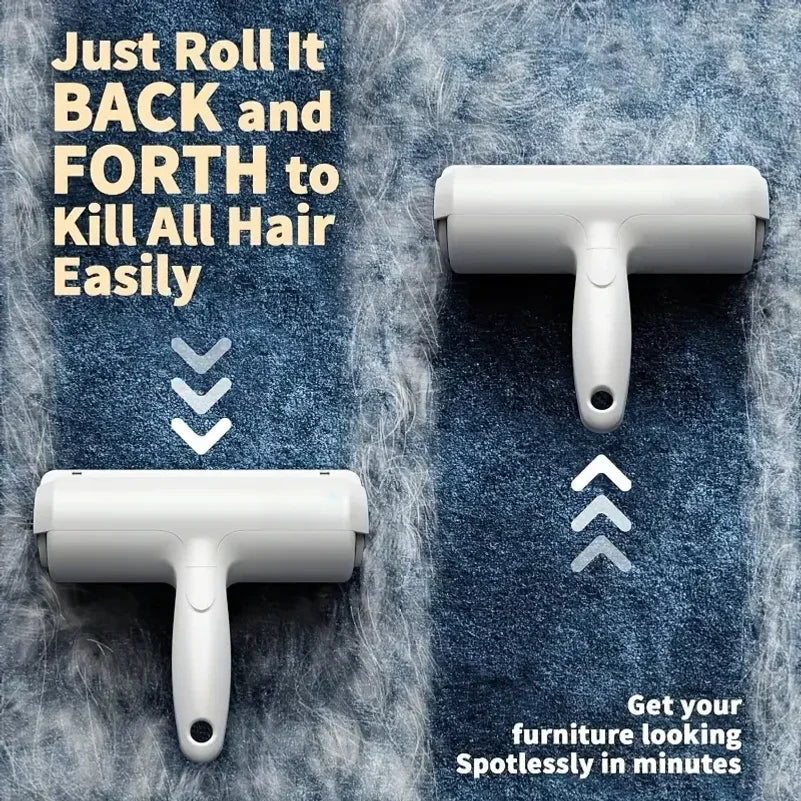 Pet Hair Removal Mitts & Rollers For Cats and Dogs Reusable Self-Cleaning Lint Roller Set For Furniture Couch Carpet