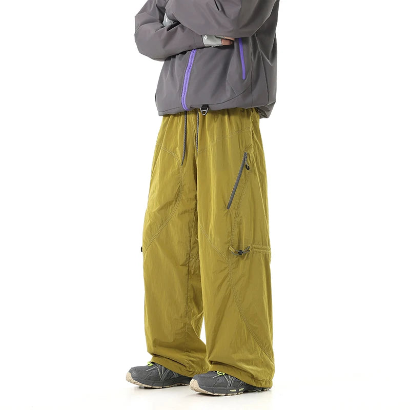Urban Functional Workwear Fleece Pants For Men Women In Winter Loose Outdoor Hiking Mountaineering Casual Straight Trousers
