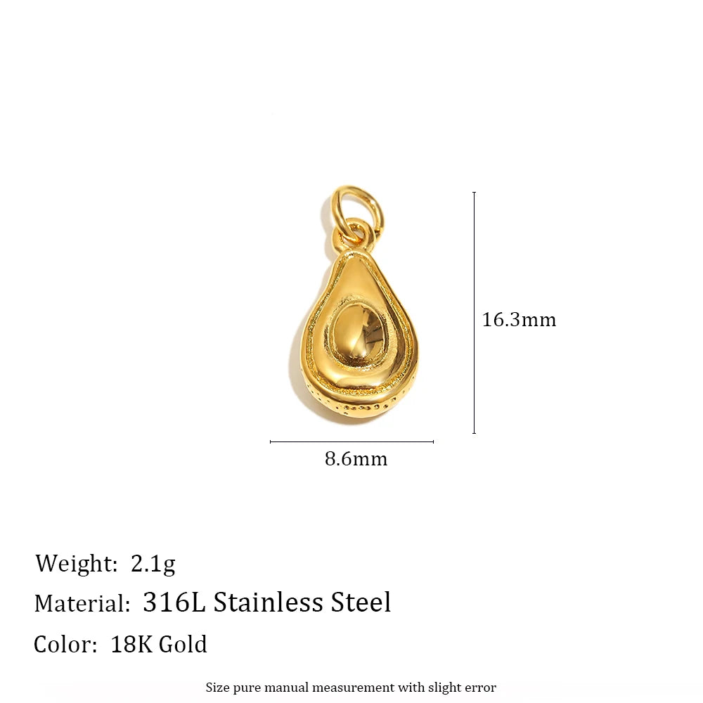 E.B.belle Summer Food Ice Cream Cake French Fries 18K Gold Plated Pendant Charms For Jewelry Making DIY Jewelry Accessories