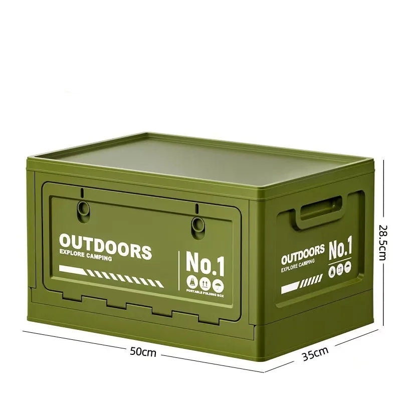 Outdoor Camping Storage Box Car Trunk Organizer Portable Picnic Basket Multi-functional Foldable Tool