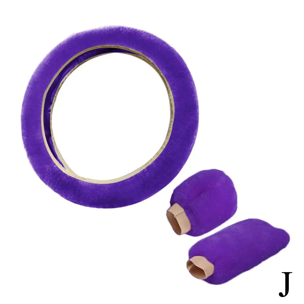 Super Soft Plush Car Steering Wheel Cover Universal Steering-Wheel On Auto The Faux 37/38cm Handlebar Fur Warm K4I7