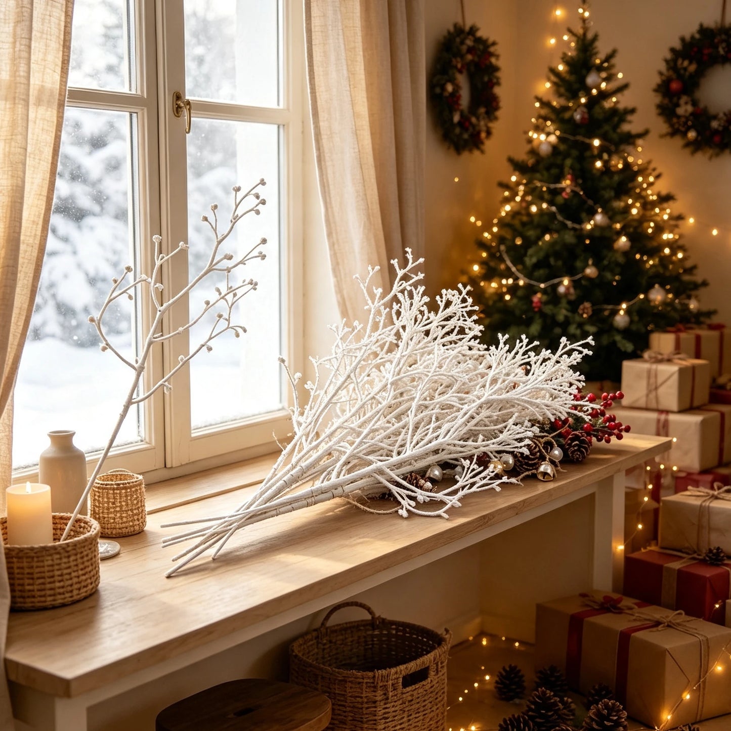 1/5pc Artificial Plant Vases Home Table Christmas Tree Decoration Flowers Scrapbooking Wedding Bridal Accessories Clearance Prop
