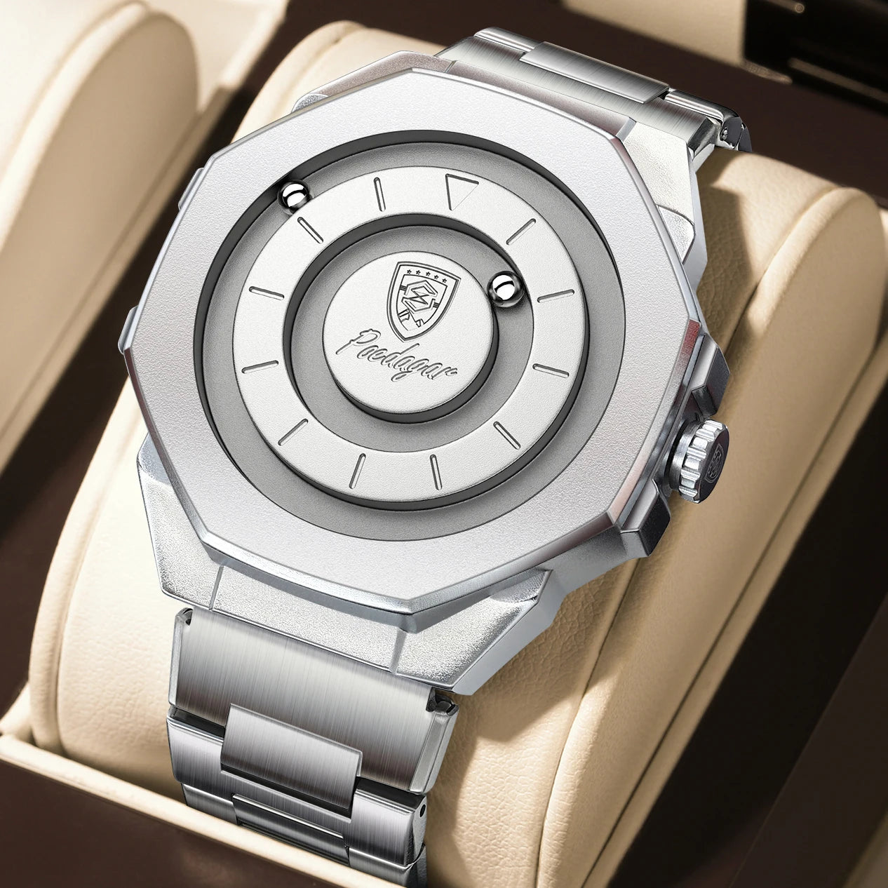 POEDAGAR High Quality Luxury Watch For Men Waterproof Fashion Man Wristwatch Business Stainless Steel Men's Quartz Watches Reloj