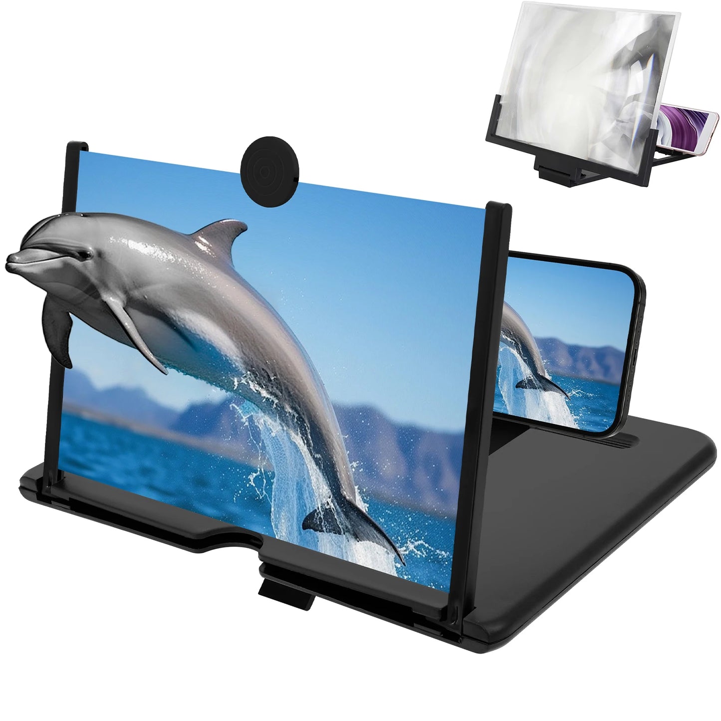 10/12/14 Inches Screen Amplifier Mobile Phone TV Screen Magnifier TV Movie HD Screen Magnifying Glass Anti Phone Holder Stand