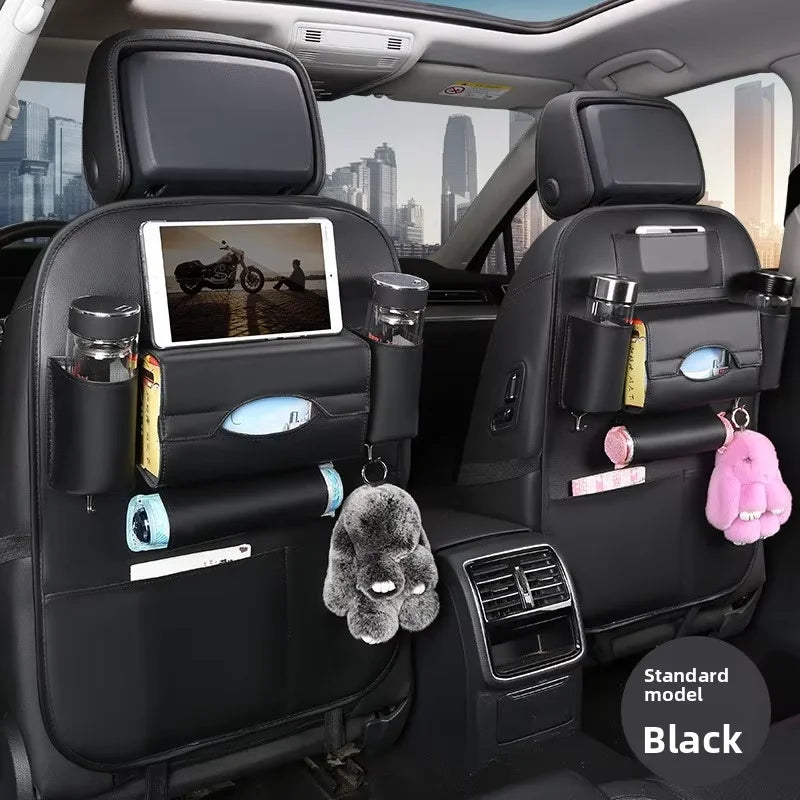 KASYPHE 2026 New Car Seat back Storage Organizer Bag Universal PU Leather Multifunction Storage Box Stowing Tidying Pocket Auto