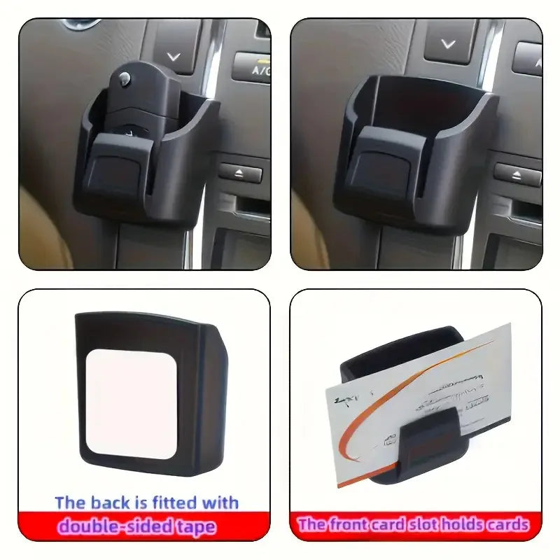 Car Key Holder Clip Car Interior Storage Box Dashboard Organizer Adhesive Mount For Card Key Rack Universal Fit