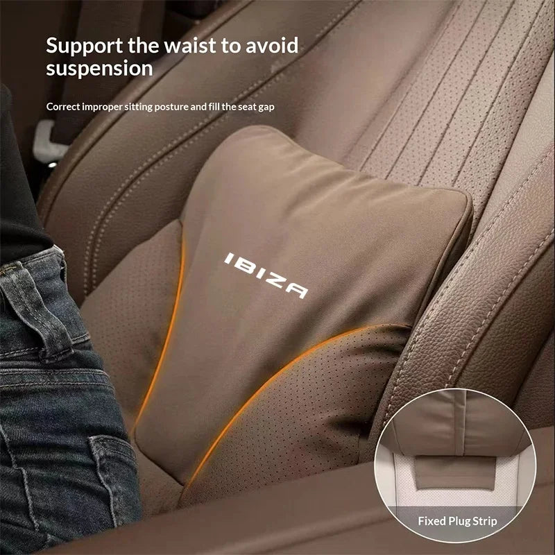 For SEAT IBIZA FR Car Headrest Neck Support Seat Lumbar Cushion Soft Neck Pillow Automobile interior Accessories