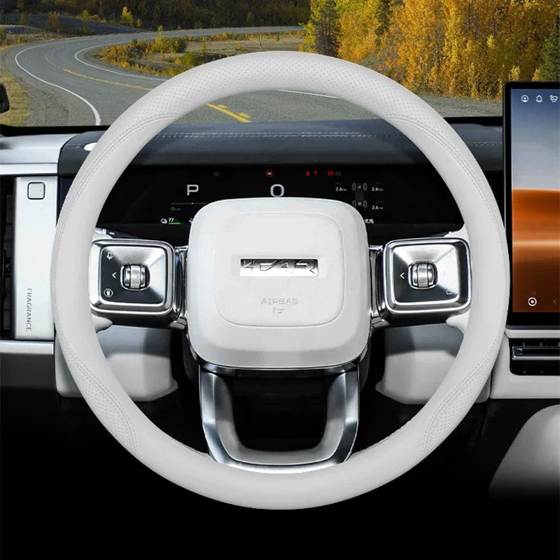 High Leather Braid on Car Steering Wheel Cover Wrap for Chery iCAR V27 ,anti-slip Wear-resistant Auto Decoration Accessories