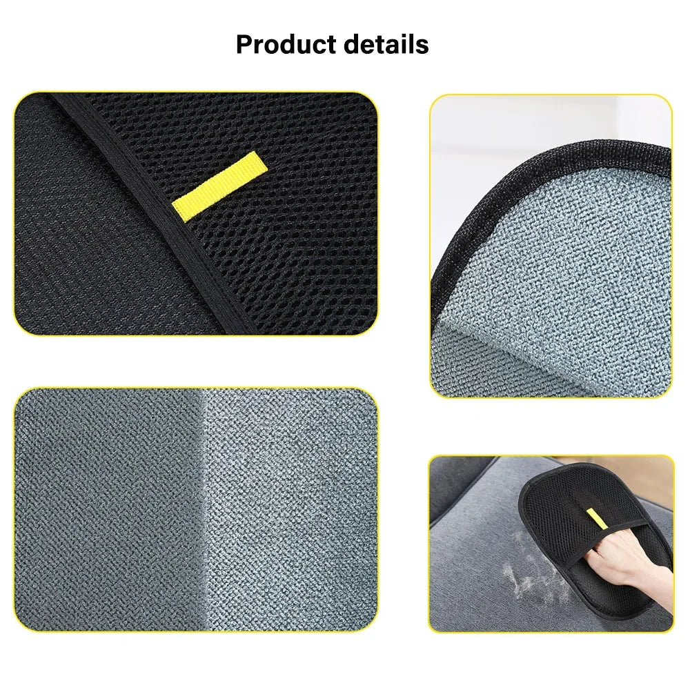 New Pet Hair Removal Tool Reusable Static Removal Gloves, Double-Sided Grooming Gloves for Pets Removes Pet Fur Hair for Carpets