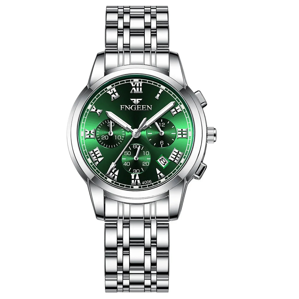 FNGEEN Luxury Quartz Watch Women Elegant Stainless Steel Watch Luminous Waterproof Date Wristwatch Ladies Dress Watch  Ms4006