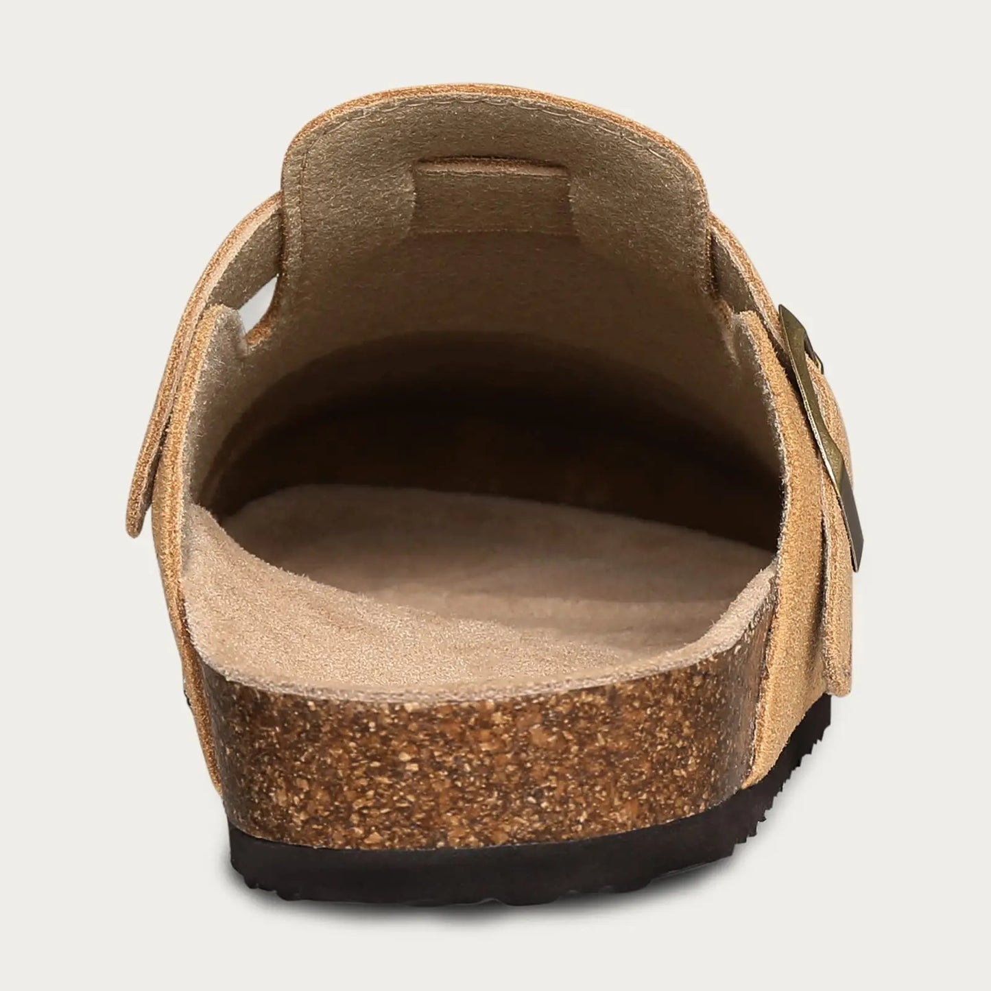 Asgard Women Cork Sole Clogs Slippers Fashion Cow Suede Flat Mules With Adjustable Buckle Men Leather Potato Shoes Beach Sandals