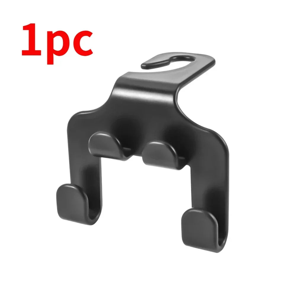 Car Seat Headrest Hook Hanger Black Storage Organizer Universal For Handbag Purse Coat Fit Universal Vehicle Car Holder