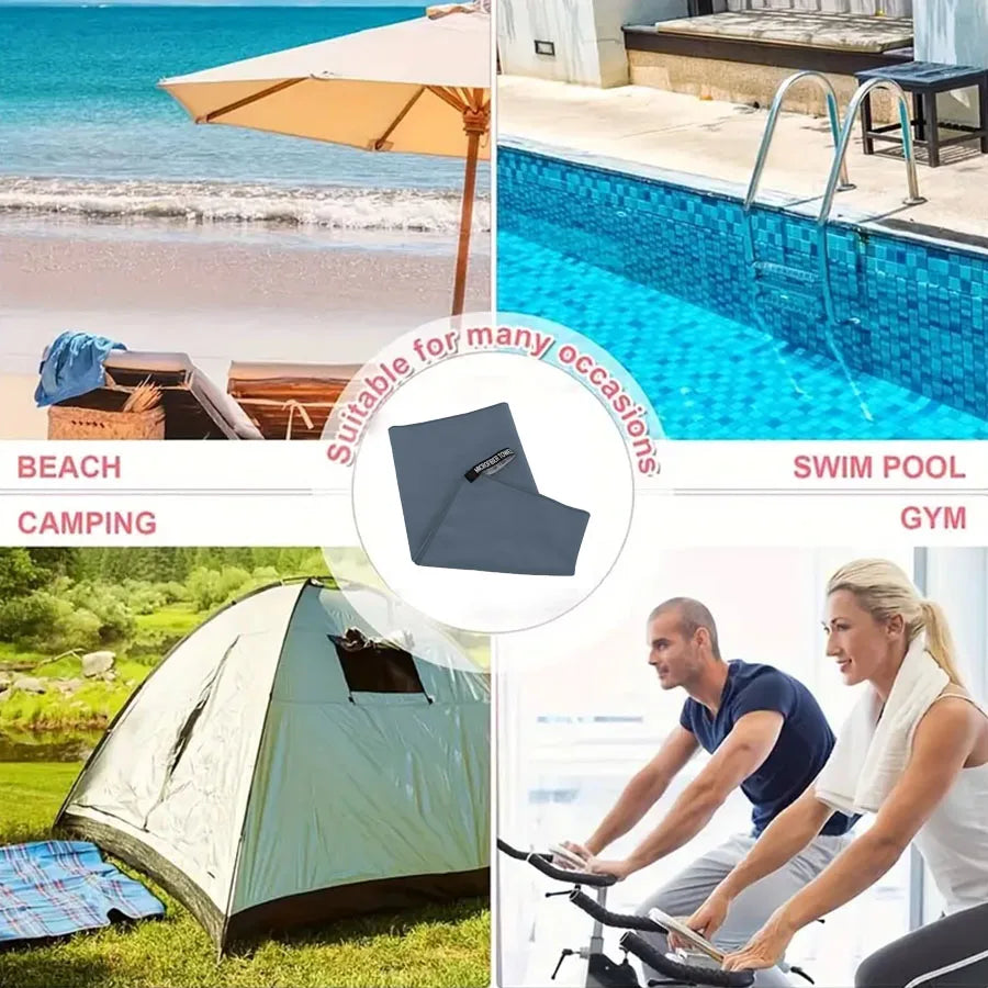 Quick-Drying Sports Towel Thick Sand Free Microfiber Quick Dry Towel , Super Absorbent Soft Swim BeachTowels for Men, Women