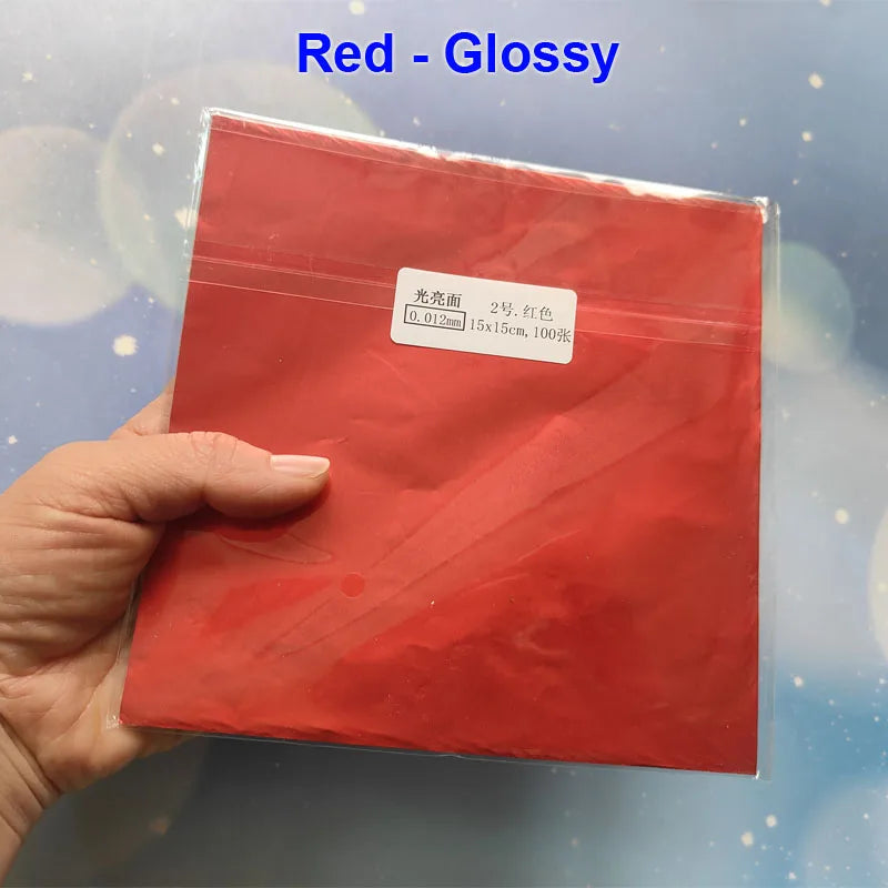 100pcs 15x15cm Gold Silver Pink Blue Purple Peel Aluminum Foil Paper Wedding Chocolate Wrapper Candy Wrapping Pastry Packing Bag